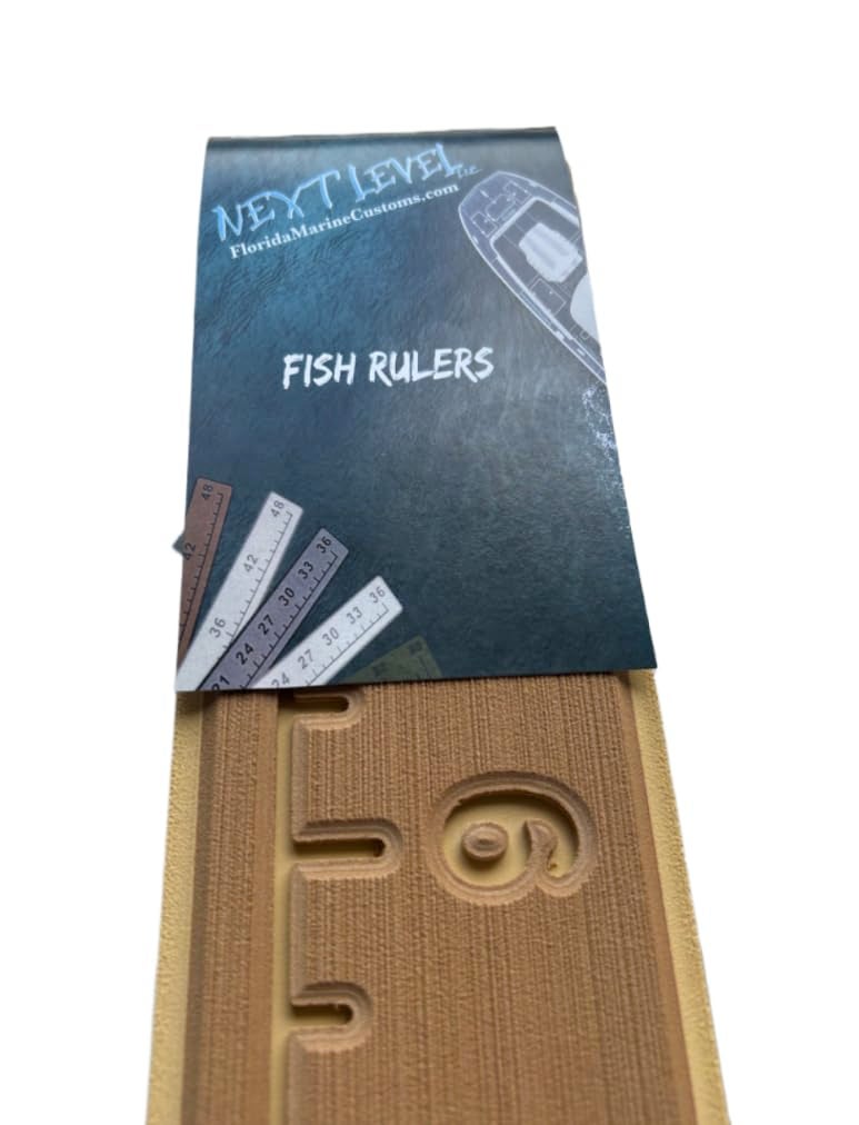 Next Level Inc . | Fish Ruler | SeaDek | 36 inch Fish Measurement Tool | Perfect for Boats and Kayaks | Mocha/Camel - Image 1